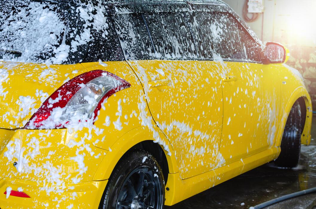 Car wash warm air dry blowout